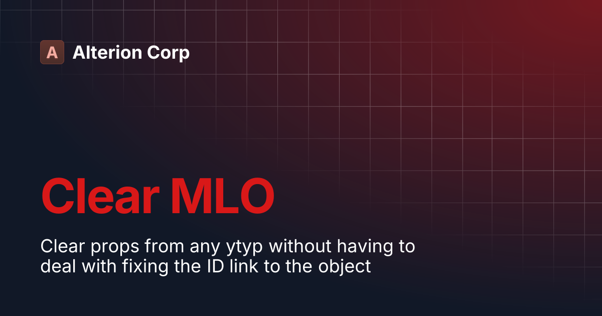 Clear MLO | Alterion Corp